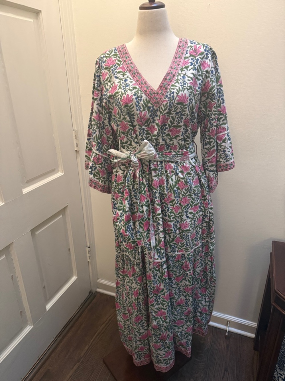 Floral Pink & Green Sue Sartorial Dress